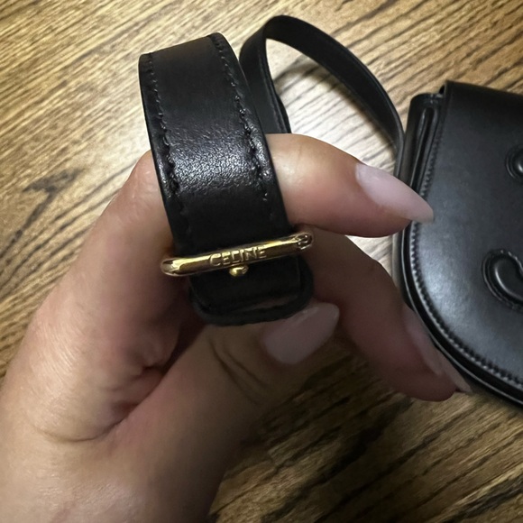 Celine Cuir Triomphe Folco Bag Black - Picture 11 of 16